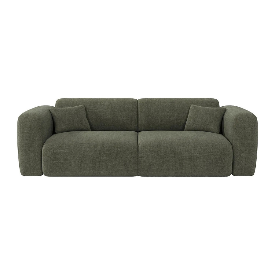 Maison Céphy Schlafsofa Pogni Grün mit Stoffbezug und 240 cm Breite - Bild 2