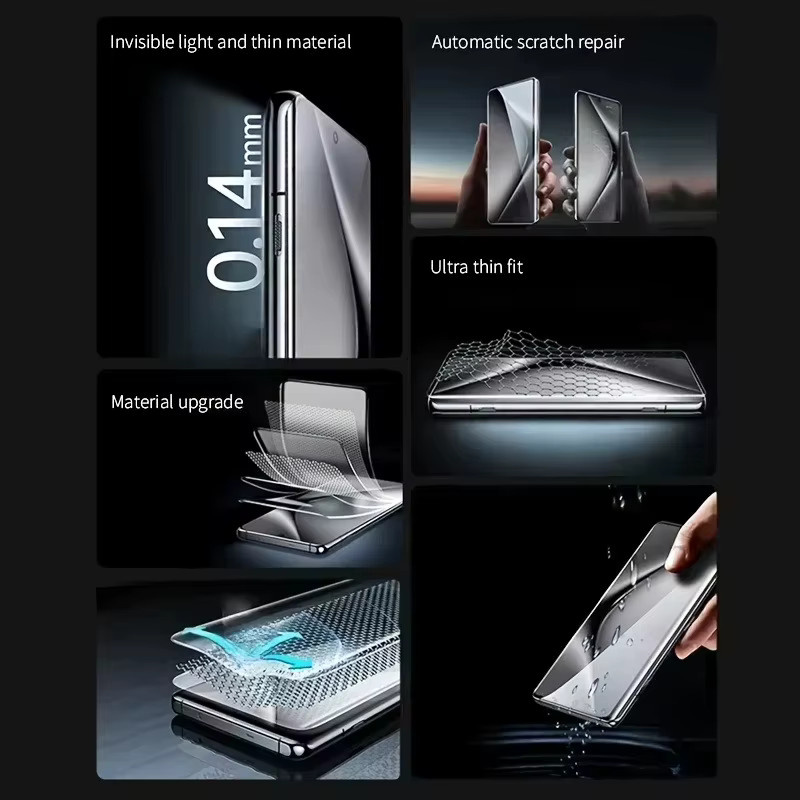 3er-Pack Hydrogel-Displayschutz Folie für Xiaomi Redmi Note 13 12 Pro 5G 11 Pro 10 5G 9 10T 13C transparent - Bild 3