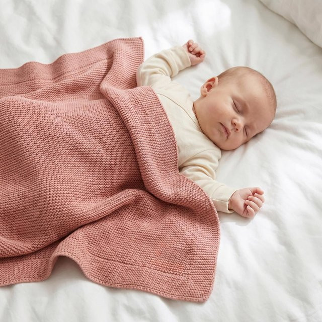 Fillikid Babydecke aus Bio-Baumwolle in Strickoptik, Farbe: Pink, B x H: 80 x 100 cm - Bild 1