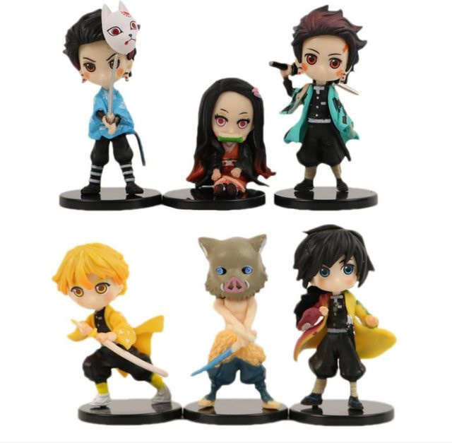 Yiran toy 1 Demon Slayer Kimetsu no Yaiba Actionfigur 6-teiliges Set - Bild 1