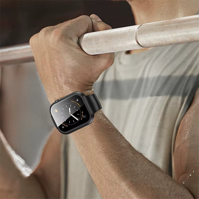 OLPAY Displayschutzfolie und Hülle für Apple Watch, Schwarz - Bild 5