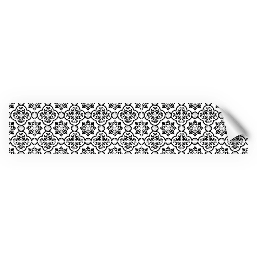 Myspotti Küchenrückwandfolie Elena in Fliesenoptik, selbstklebend, Schwarz-Weiß, B: 280 cm, H: 60 cm - Bild 2