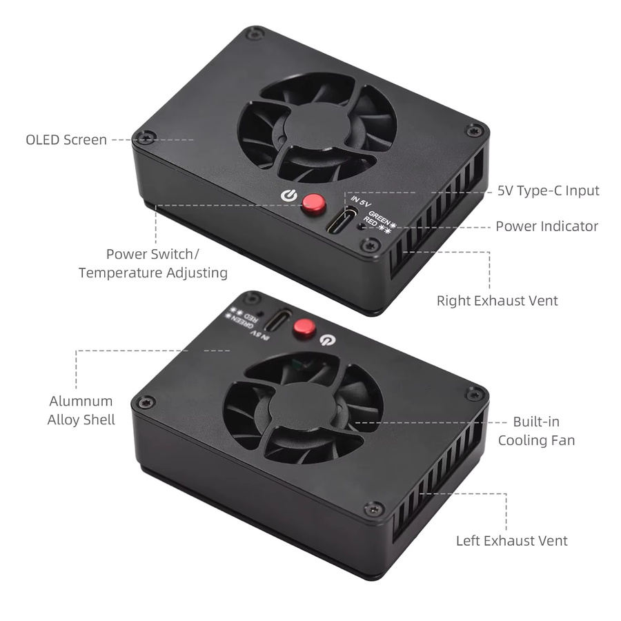 Probty Kamera-Kühlventilator mit Halbleiter-Kühlsystem in Schwarz für Sony A7M4, ZV-E1, A6700, A7C2, ZV-E10, ZV1, A7C, FX3 sowie Canon 70D, EOS R6, R7 und Fujifilm X-T4, XS10 - Bild 3