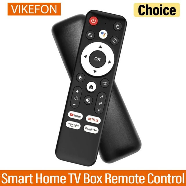 VIKEFON Bluetooth Sprachfernbedienung für Smart TV Boxen Mortal T1 Q1S R69 PLUS T1S T1X in Schwarz - Bild 1