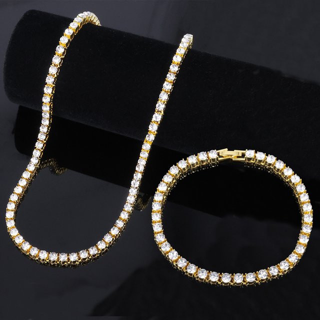 ZAKOL Tennis-Kette, Gold, Damen und Herren - Bild 1