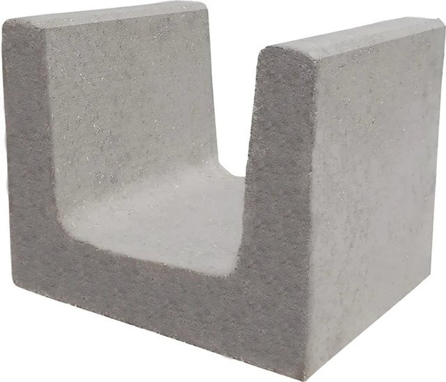 EHL Beton U-Stein Grau B: 40 cm, H: 50 cm, T: 40 cm - Bild 1