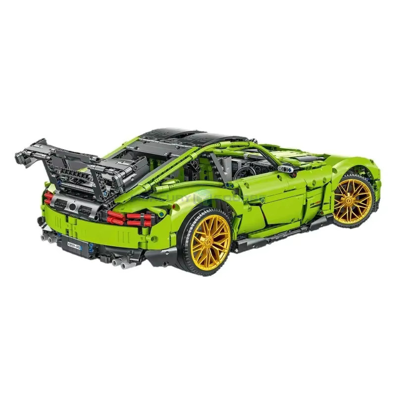 Green GTR Japanese Vehicle Model Building Bricks, Bausatz, Grün - Bild 2