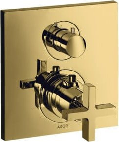 Hansgrohe Axor Citterio UP-THM Fertigmontageset mit Thermostat und Unterputz-Einheit in Goldoptik - Bild 1