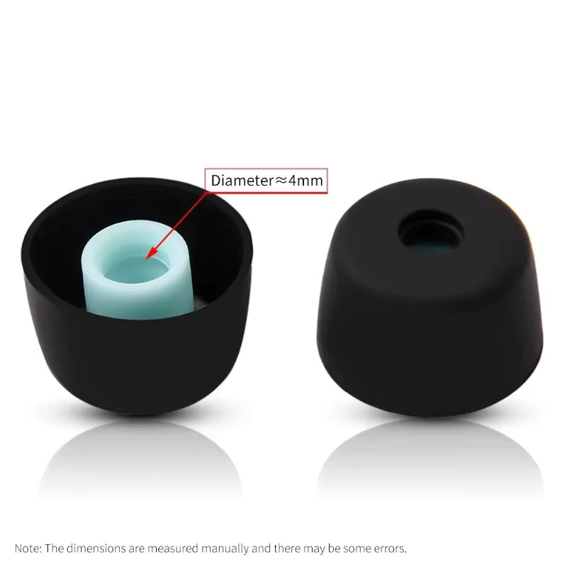 6 Stück Ersatz-Ohrstöpsel aus Silikon für Sony WF-1000XM5 1000XM4 1000XM3 In-Ear Kopfhörer in Schwarz - Bild 4