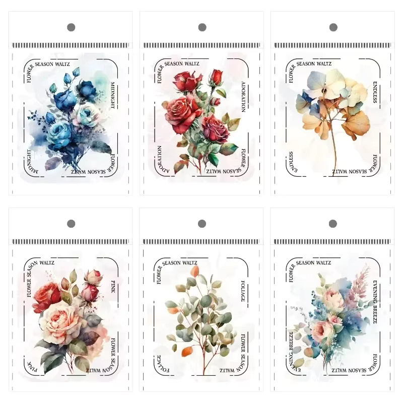 20 Stück Vintage Saison Handbuch Aufkleber in Multicolour für DIY Dekoration und Sammelalben, Größe: 14,0 x 9,5 cm - Bild 2