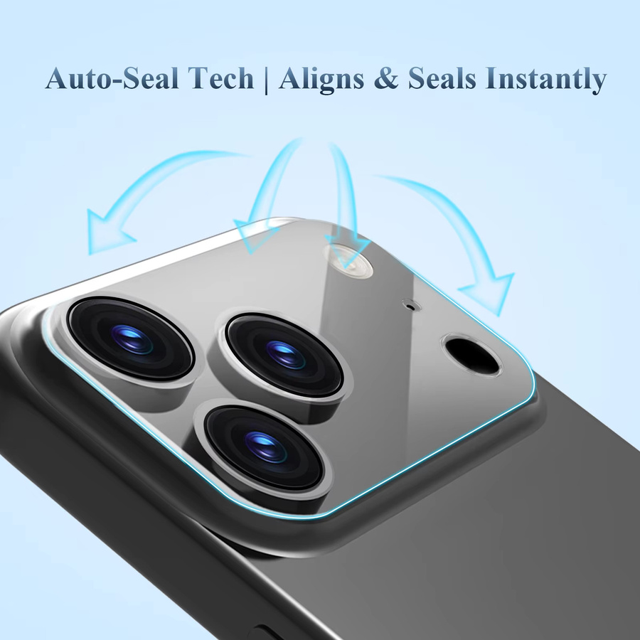 Lereach 3D-Kameraobjektivschutz für iPhone 17 Pro Max, iPhone 17 Pro und iPhone 17 Air, kratzfeste und hochtransparente Objektivfolie, transparent - Bild 2
