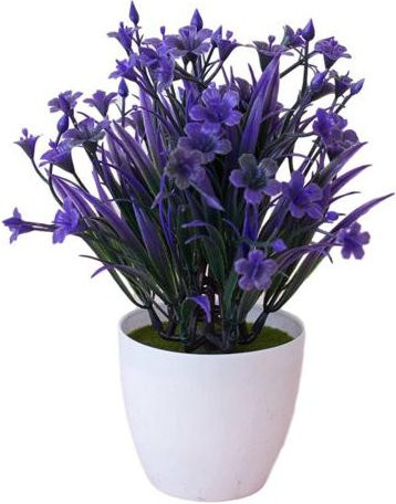 DYS Home Decor Künstliche Pflanze in Violett als dekorativer Blumentopf für Schreibtisch und Garten - Bild 1