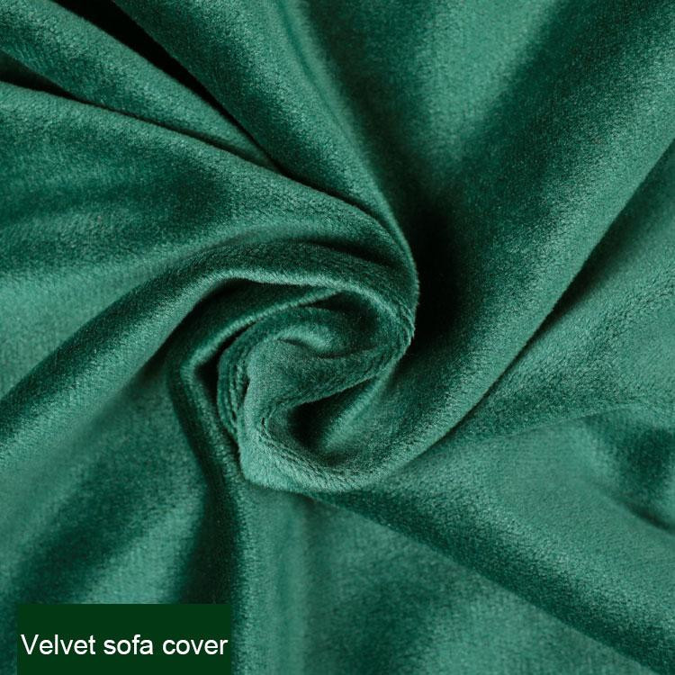 Yiran Furniture Dehnbarer Sofasitzkissenbezug aus Samt-Plüsch, Einfarbig, Rutschfest, für Ecksofas und Stühle - Bild 2