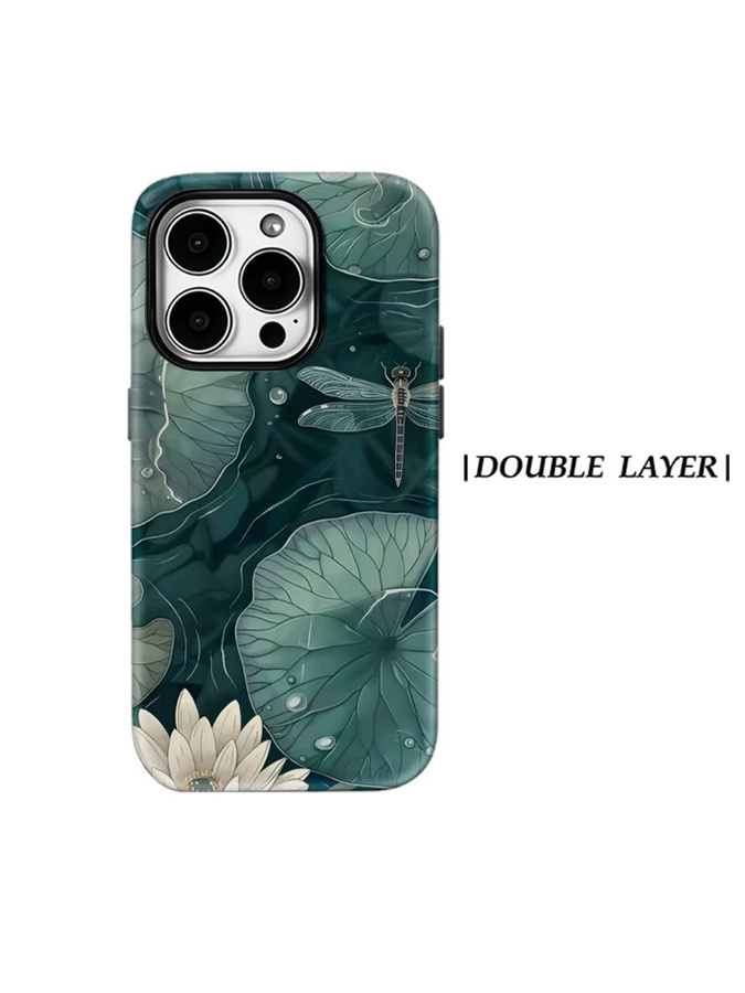 Potdemiel Magnetische Handyhülle Lotus & Libellen-Teich für iPhone 17 16 15 14 13 Pro Max Plus, Robuste Ein- und Doppelschichtige Hülle, Mehrfarbig - Bild 7