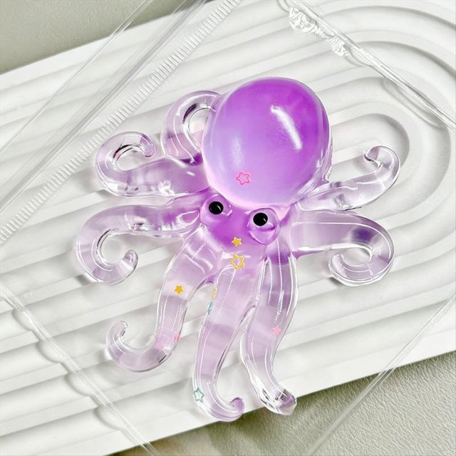 Taba Glitzer Tier Ente Oktopus Squishy, Knet-Fidget-Spielzeug, mit Sternen-Konfetti - Bild 1