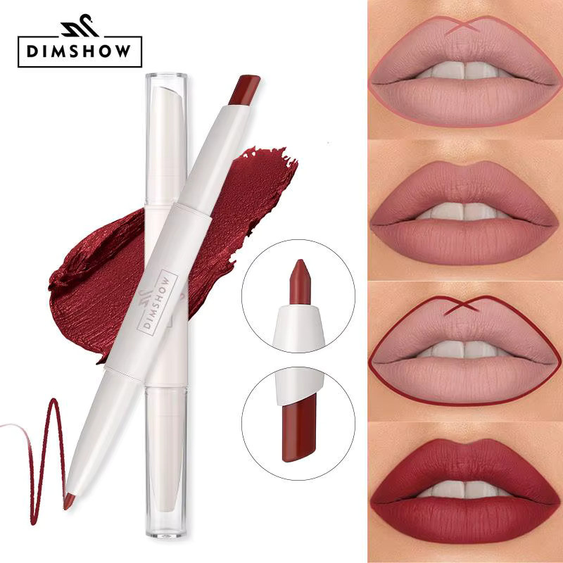 DIMSHOW Lippenstift & Lip Liner 2-in-1, Rot, Matt - Bild 2