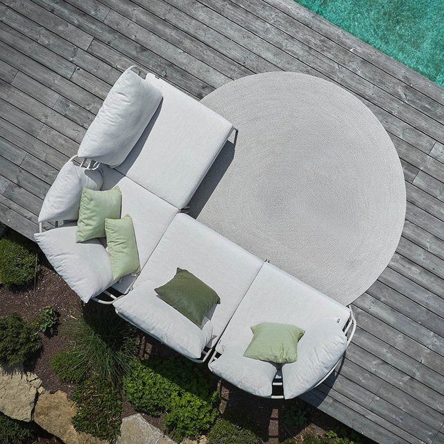 Stern Coco Loungeset 4-teilig in Beige mit Aluminiumgestell und Polstern für Garten und Terrasse - Bild 1