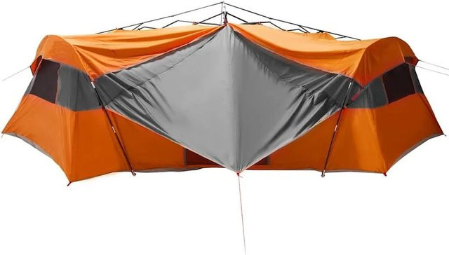 vidaXL Innenzelt in Grau und Orange aus Taft, B/T/H: 520 x 520 x 190 cm - Bild 1