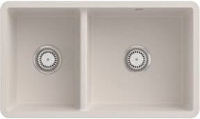 Villeroy & Boch Unterbauspüle Subway 80U mit Ablauggarnitur und Exzenter in Crema mit CeramicPlus Beschichtung - Bild 1