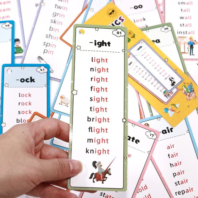 Phonics Flashcards Lernset für Kinder mit 31 Blättern und 600 Wörtern zur frühkindlichen Bildung in Mehrfarbig - Bild 1