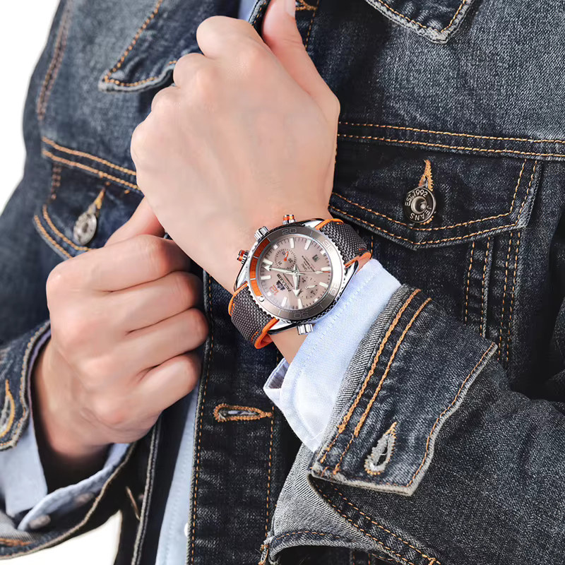 PAULAREIS P Armbanduhr Automatik, Edelstahl, Kautschuk, Silber, Herren - Bild 6