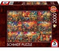 Schmidt Spiele Puzzle Genussvolle Auszeit Reisen Bücher und Wein, Bunt/Mehrfarbig, 2000 Teile - Bild 1