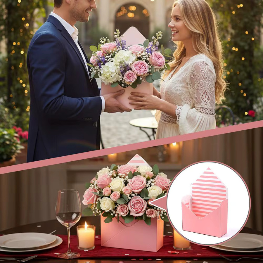 Koreanischer Blumen-Geschenkumschlag aus Papier, faltbare und kreative Geschenkbox für Hochzeit und Geburtstag - Bild 5
