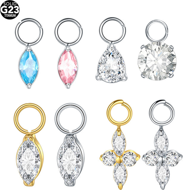 WTX Anhänger Charm, Titan, Zirkonia, Marquise - Bild 1