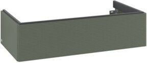 V&B Waschtischunterschrank Antao mit Auszugsbeleuchtung, Farbe: Grau, Lackiert, B/T/H: 98,8 x 49,3 x 25,6 cm - Bild 1