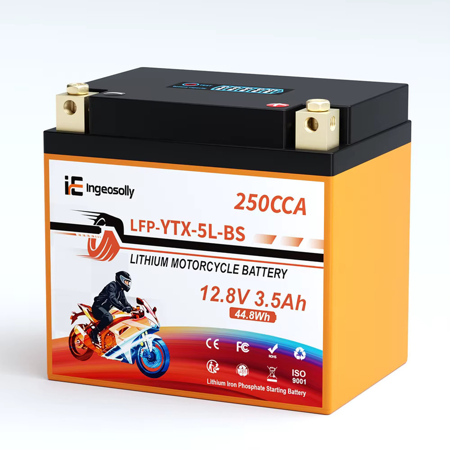 Ingeosolly 5L-BS 12V 3,5Ah LiFePO4 Motorradbatterie mit BMS und Spannungsanzeige für ATV, Roller, Yamaha, Honda und Suzuki, CCA 250A - Bild 8