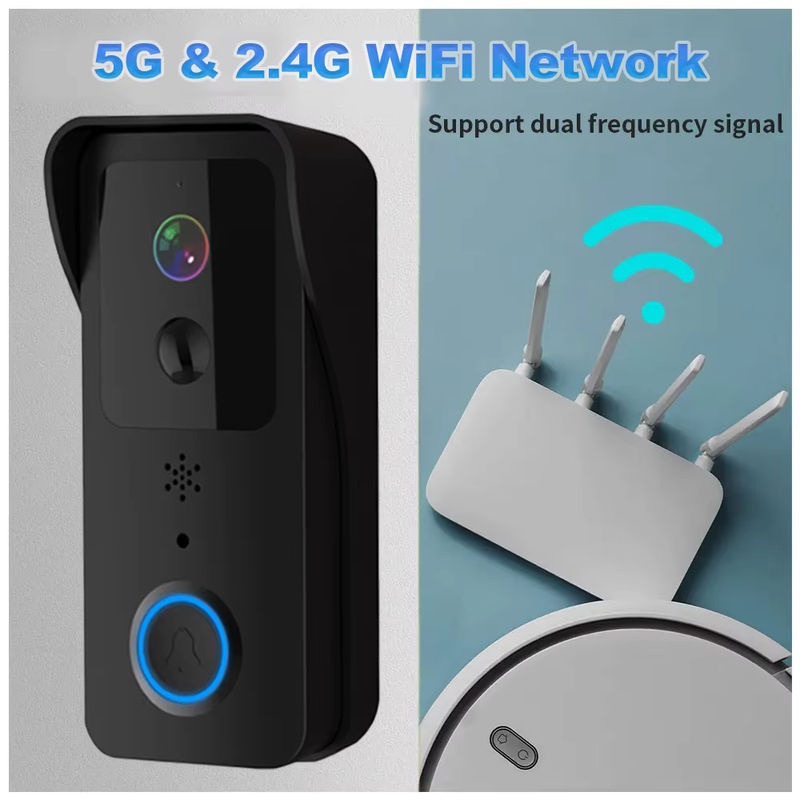 HunterTBK Tuya Smart Video Türklingel mit 1080P Kamera, 5G und 2,4G WiFi, wasserdicht, Schwarz - Bild 2