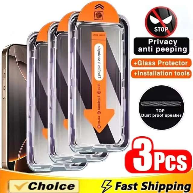 3er-Set Privatsphäre-Displayschutzfolie für Xiaomi Redmi Note 13 12 11 10 Pro Poco X6 Pro Mi 14 13T Pro transparent - Bild 1