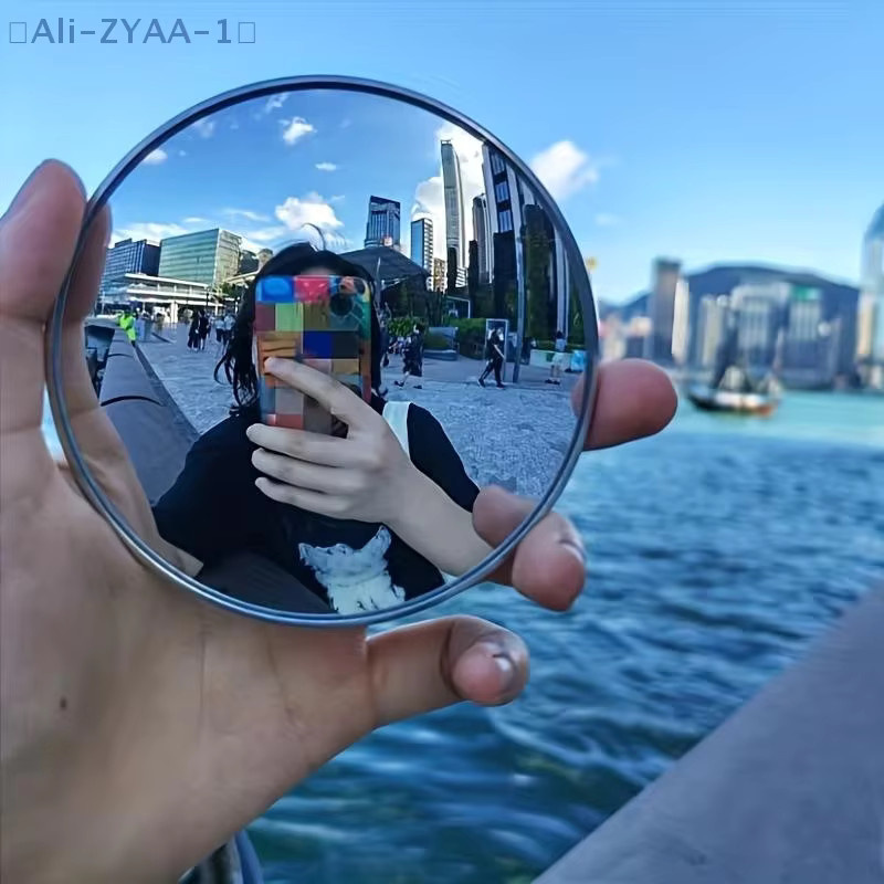 JETTING Konvexer Reisespiegel in Silber, runder Mini-Selfie-Spiegel mit Weitwinkelreflexion für Content-Ersteller - Bild 2