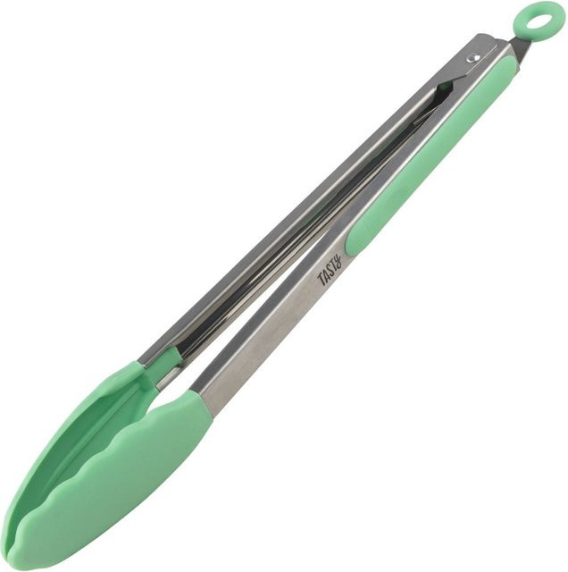 Tasty Servierzange Go Green aus Edelstahl und Silikon in Grün, hitzebeständig und spülmaschinenfest, Höhe: 34,5 cm - Bild 1