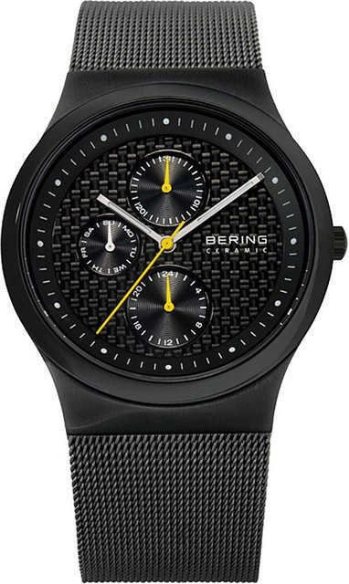 Bering Herrenuhr, Quarz, Edelstahl, Keramik, Schwarz, 39 mm - Bild 1