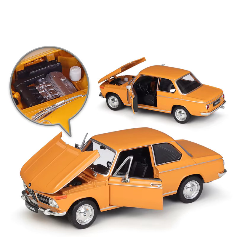 WELLY BMW 2002 Ti Coupe, Sportwagen Modell, 1:24, Metall, Orange - Bild 2