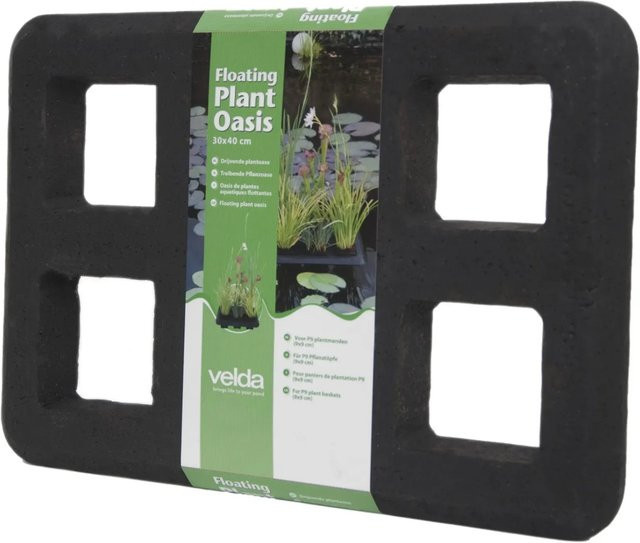Velda Pflanzoase Floating Plant Island Oasis Rechteckige Pflanzkörbe für den Teich B/T/H: 40 x 30 cm - Bild 1