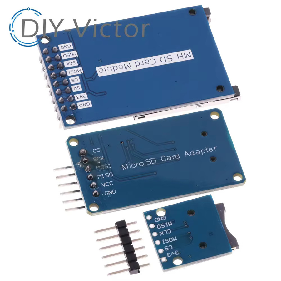 Mini Micro SD TF Karten Speichererweiterungsplatine Memory Shield Modul mit SPI-Schnittstelle und Level-Konverter-Chip für Arduino, Blau - Bild 3