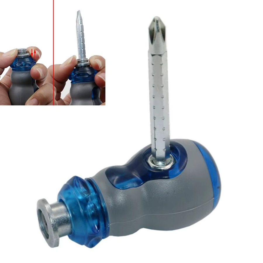 VIBRATITE Mini Dual Purpose Schraubendreher aus Chrom-Vanadium-Stahl in Silber - Bild 3