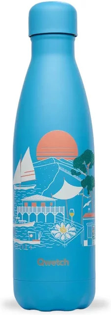 Qwetch Originals Isotherme Trinkflasche West Coast Blue 0,42 l - Bild 1