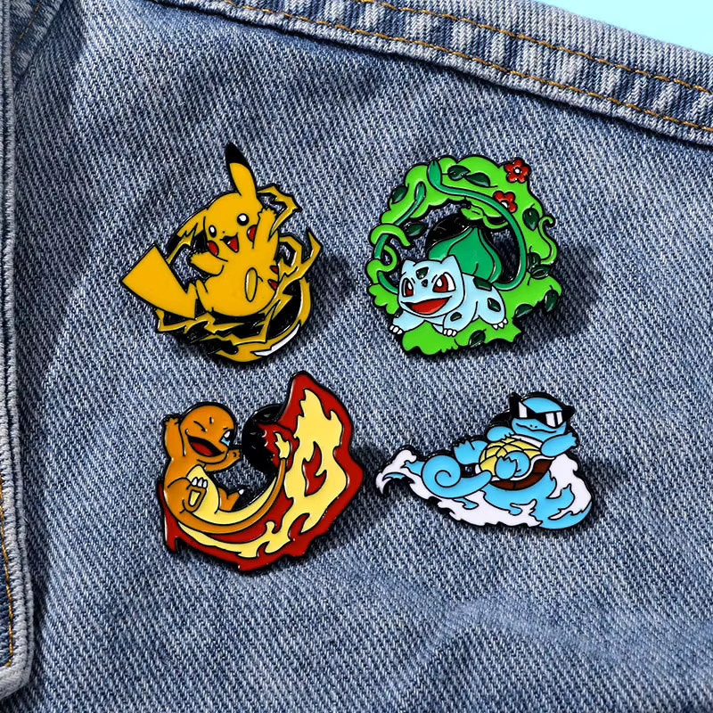 MINISO Pokemon-Emaille-Pins-Set, Metall, Bunt, Unisex - Bild 3