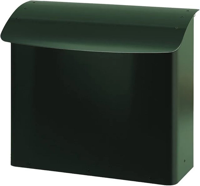 PROREGAL Feuergeprüfter Wandbriefkasten aus Metall in Grün, H x B x T: 42 x 41,5 x 16 cm, Einwurföffnung 37,5 x 3 cm - Bild 1
