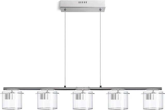 Rendl Pendelleuchte Estra V Weiß aus Aluminium und Glas mit LED in Warmweiß 25 W - Bild 1