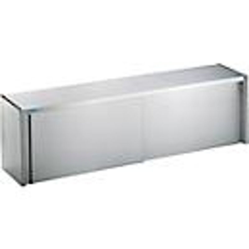 CHROMOnorm Wandhängeschrank aus Edelstahl mit Schiebetüren in Grau, B/H/T: 200 x 55 x 40 cm - Bild 2