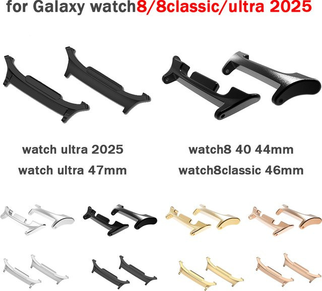 CAOWTAN Adapter für Samsung Galaxy Watch, Edelstahl, Schwarz, Unisex - Bild 1