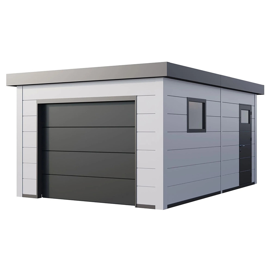 Telluria Garage Classico aus verzinktem Stahl in Weiß, B/T: 358 x 538 cm - Bild 2