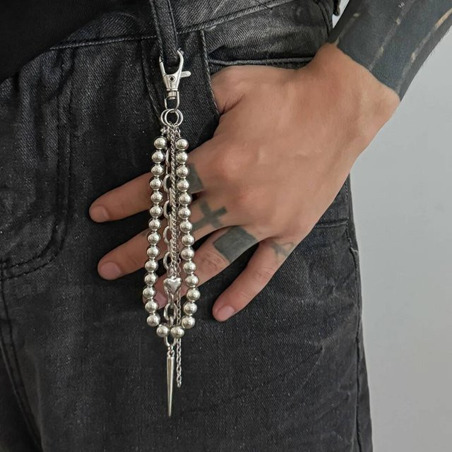 KunJoe Schlüsselanhänger, Perle, Herz Anhänger, Unisex - Bild 1