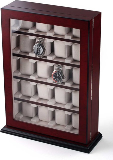 Uhrenvitrine Rothenschild RS-1100-20BU für 20 Uhren in Bubinga, Braun - Bild 1