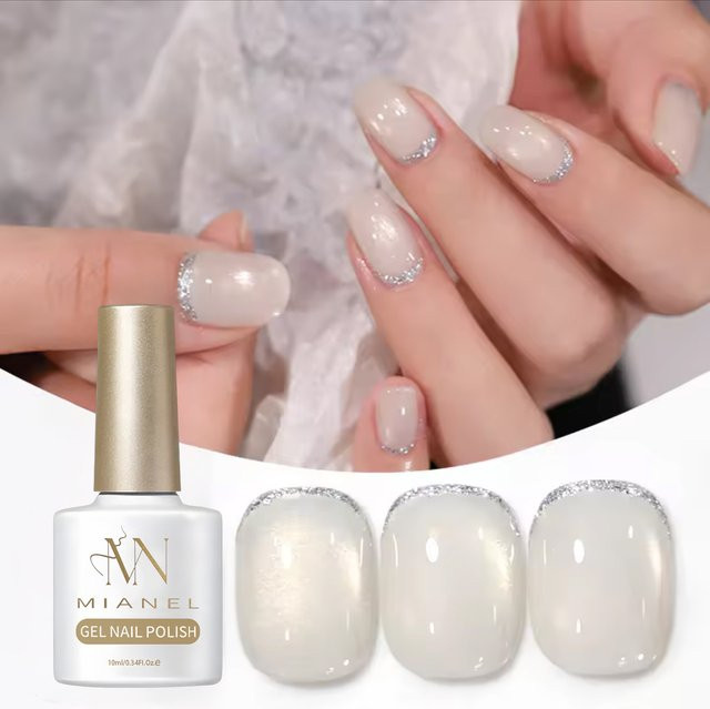 MAINEL Nagellack, Milchig-Weiß, Schimmernd, 10 ml - Bild 1