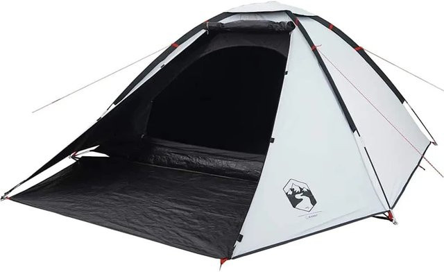 vidaXL Kuppel-Campingzelt für 4 Personen in Weiß und Dunkelblau, wasserdicht, Modell 94772 - Bild 1
